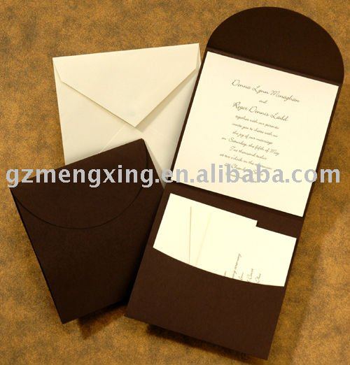 See larger image Coffee Pocketfold Wedding InvitationsPA105