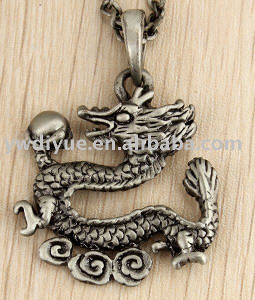 Dragon Pendants on Larger Image  Cool Big Dragon Pendant Nickel Free Men Chain Necklace
