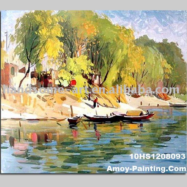 100% Handmade Natural Scenery Oil Painting On Canvas