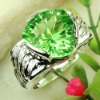 vingate jewelry 925 silver fashion gemstone ring green quartz