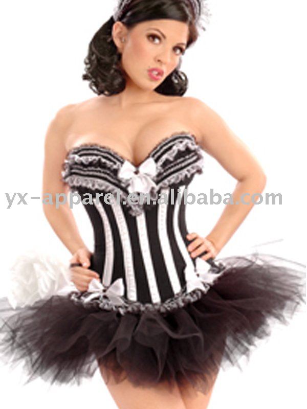 2011 new design gothic corset dress