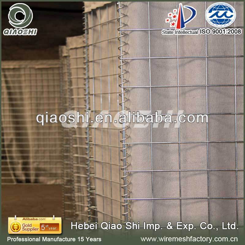 Hesco Bastion with sand color geotextile