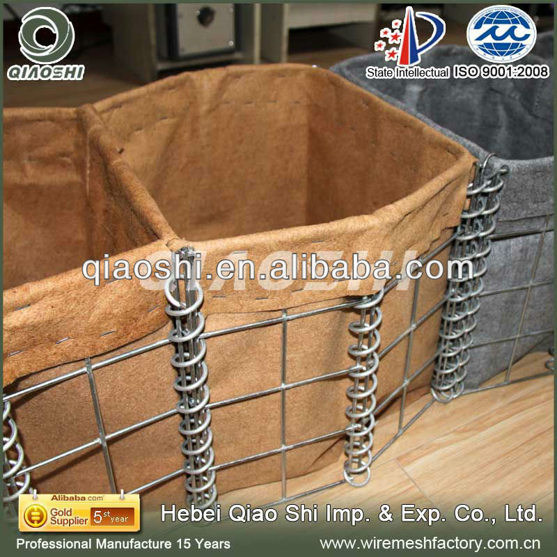 Hesco Bastion with grey geotextile