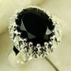 costume jewelry 925 silver handmade Gemstone ring Black onyx