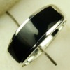 Charm jewelry 925 silver vintage Gemstone ring Black onyx