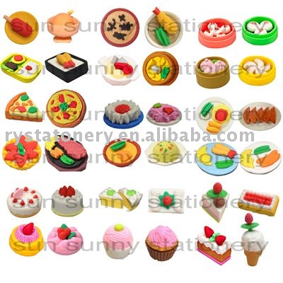 Fashion Erasers on Erasers Food Erasers  Food  Fruit Erasers Various Food Erasers On