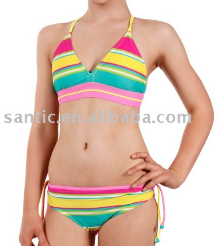 children kids lady swimbeach wear bikini Breathable spandex nylon polyester