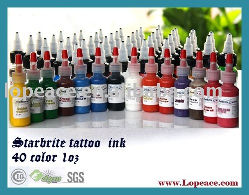 brand tattoo. Brand Tattoo ink-1 OZ 40 color starbrite tattoo inks(Hong Kong)