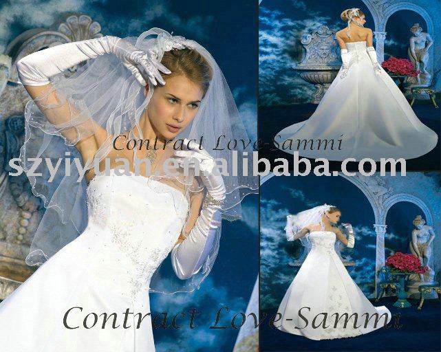2011 new style silk arabic wedding dress