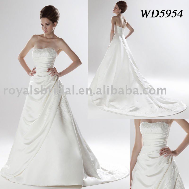 WD5954 Elegant Strapless Wedding Dresses Online