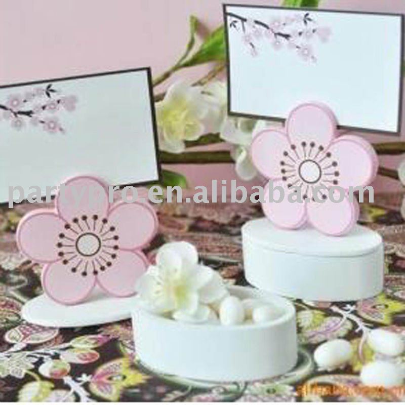 plum blossom placecard holder for wedding decoration