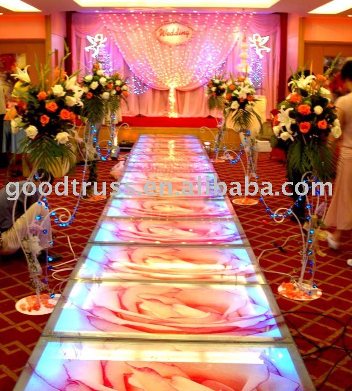 wedding stage decoration art glass