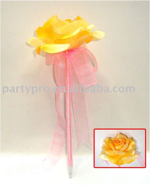 yellow rose flower marker pen for wedding decoration