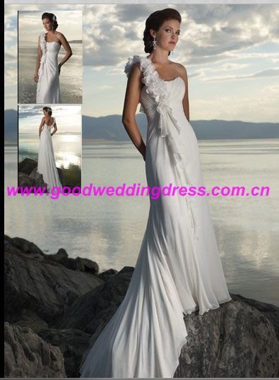 See larger image Chiffon Oneshoulder Wedding Dress
