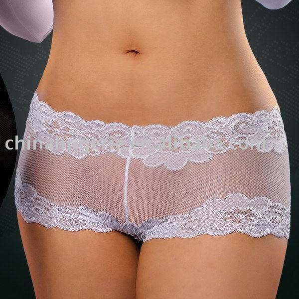 White Sexy Lace Transparent Panty