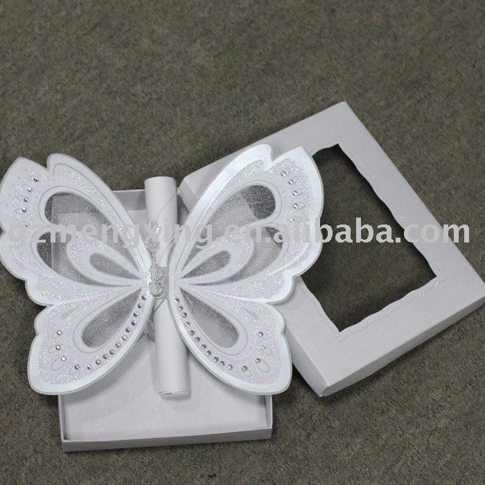 unique wedding invitation cards with butterfly shape T192