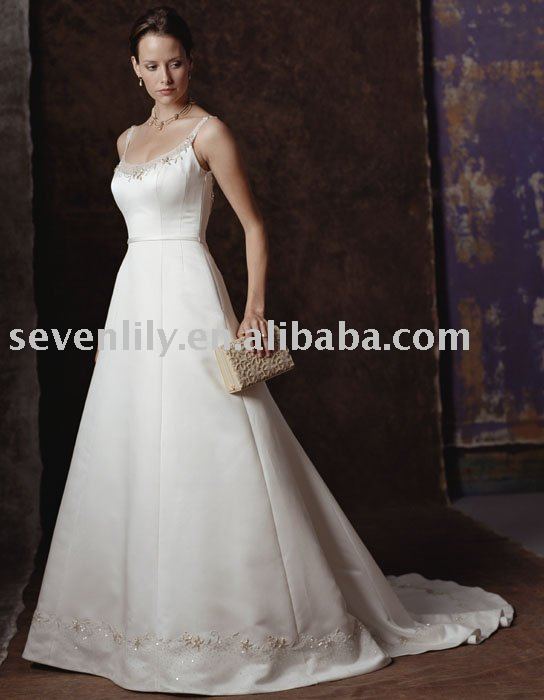 2011 New Style Nice Embroidery Backless Wedding Dresses