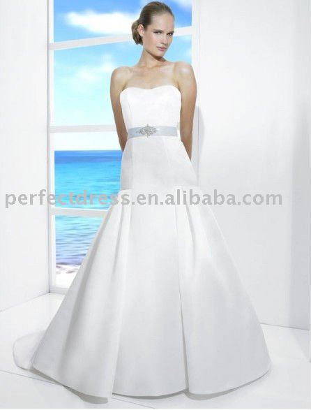 White power Blue Wedding dress beaded belts CA0048
