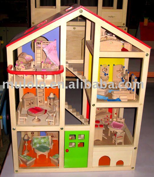 wood dollhouse