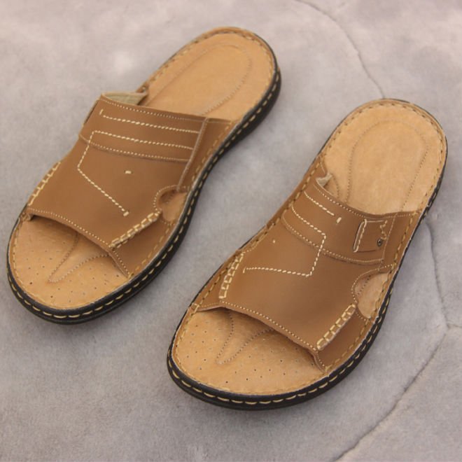leather slippers and sandals,Men leather slipper, View mens leather ...