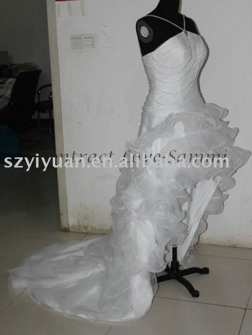 2011 vintage tulle long train short bridal wedding dress