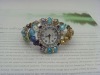 barato cristal de Murano de cuentas reloj pulsera de muñeca