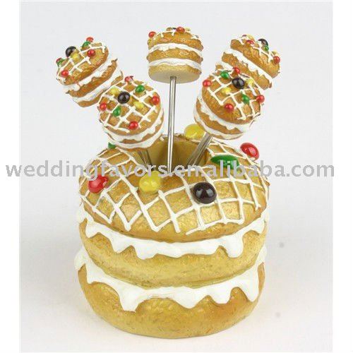 Wedding Gift Cake Design Fruit Fork