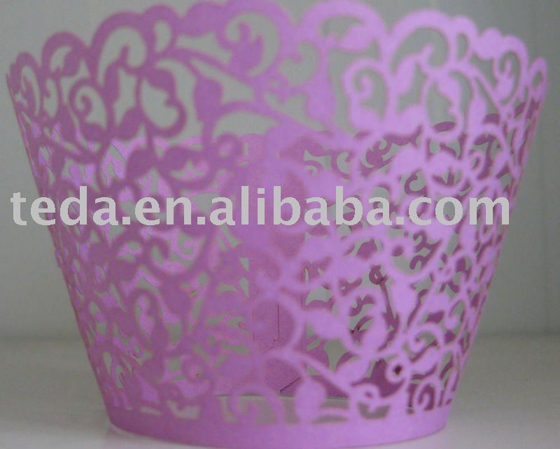 Lilac Wedding party cupcake wrappers