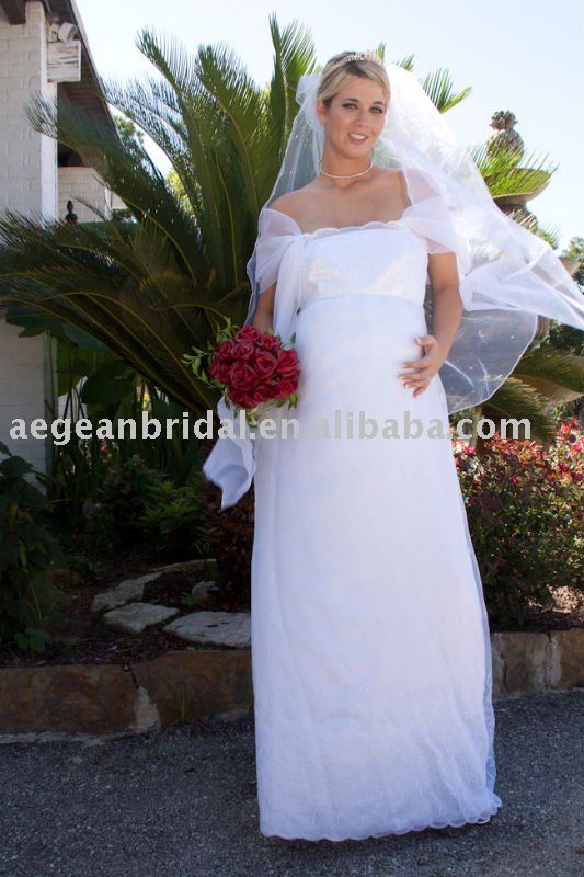 Top popular comfortable chiffon lace maternity wedding dress M022