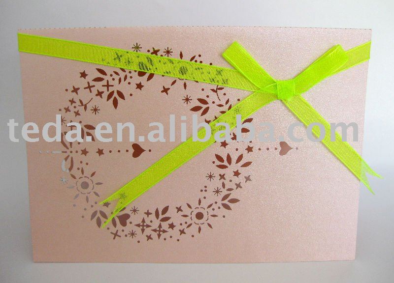 laser cutting wedding invitation card material250g pearl paper typewedding