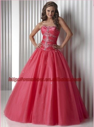Hot Pink Wedding Dress And Evening Dress