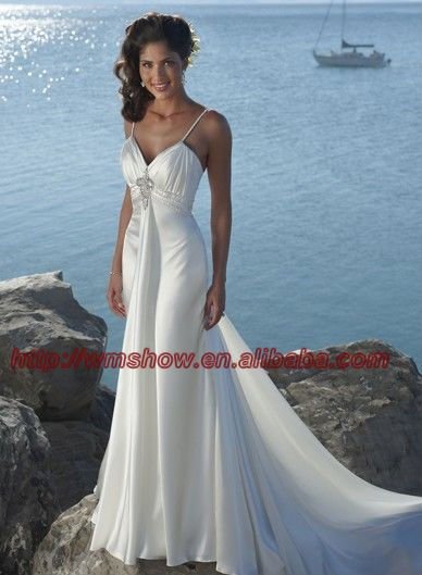 2011 New Style Spaghetti Strap Beach Romantic Sexy Wedding Dresses