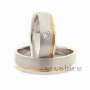 GR808-anillo de bodas de oro en dos tonos