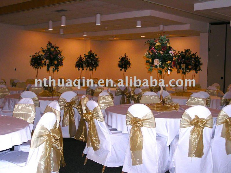 white polyester chair covers for wedding and banquet
