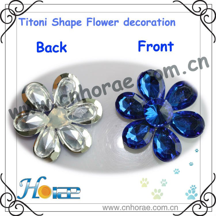 Acrylic sapphire plum flower shaped summer shoes decorations