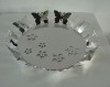 hot sale stainless steel butterfly round fruit plate