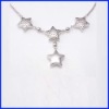 estrella de plata chapada collar pendiente collar de joyas de plata con proveedor