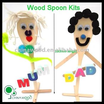 Craft Wood Spoon Kits for Kids DIY project