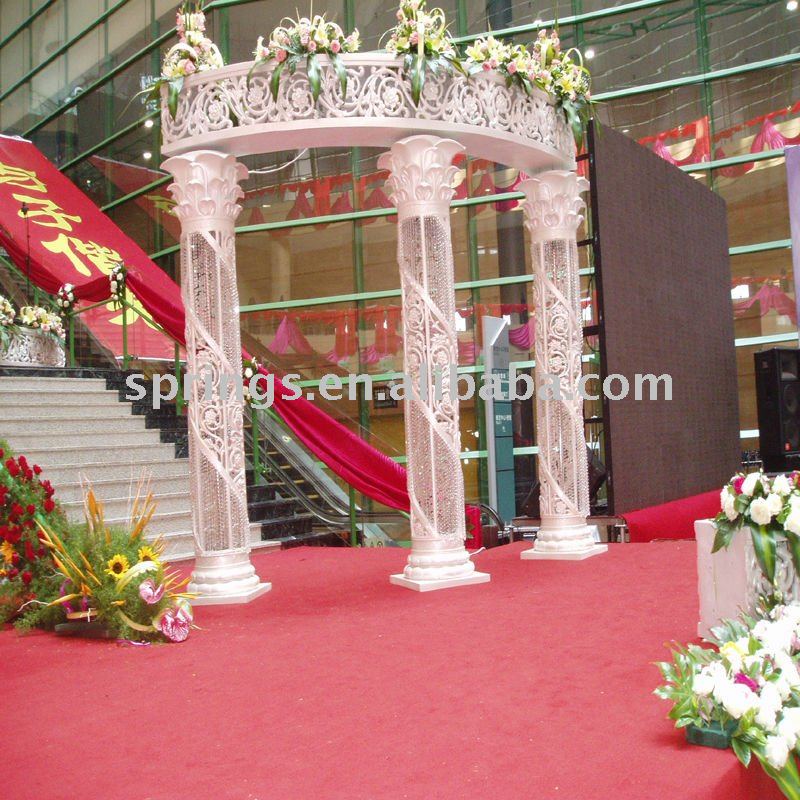 wedding background decorations with columns