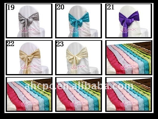 Wedding Taffeta Chair Sash any sizes and colors can be produced