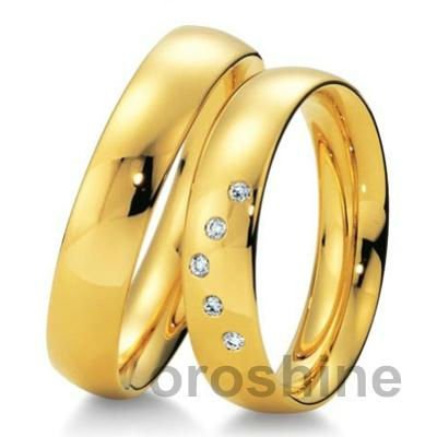 GR779 14k yellow gold wedding rings