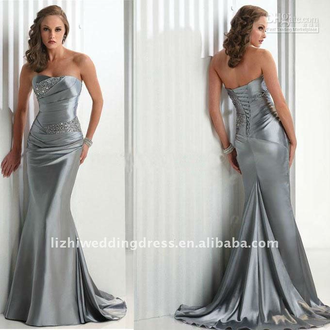 silver wedding dress