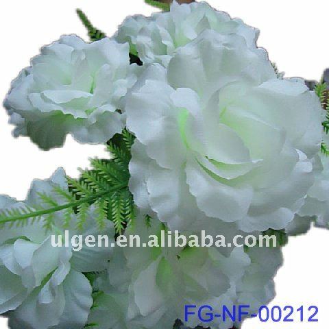 pure white wedding decoration flower decorative plastic artificial flower
