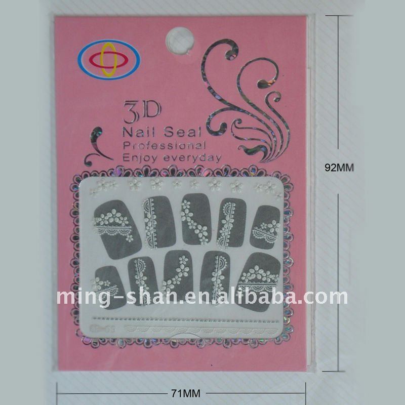 nail art sticker 3d nail sticker supply manufactor