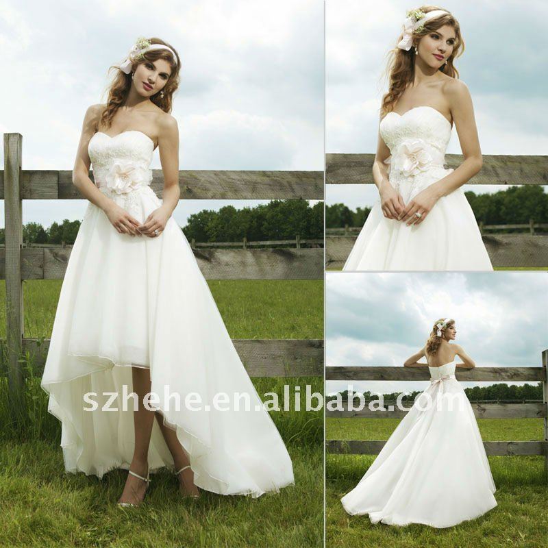 2011 Wholesale aline ssweetheart hilo beach wedding gown