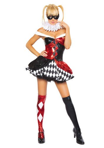 Halloween on Details  Sexy Harley Quinn Clown Jester Halloween Costumes Bswc 2734