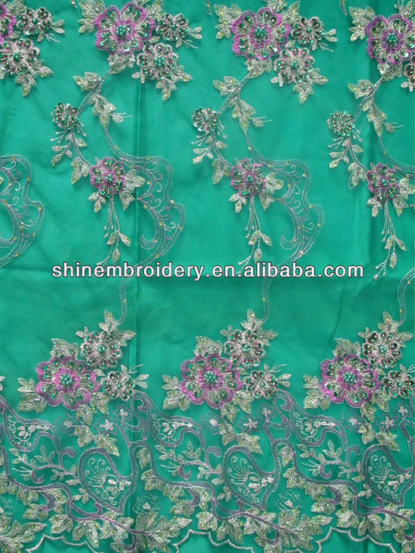 high quality wedding dress fabric with beads accs in 2012 fashion style