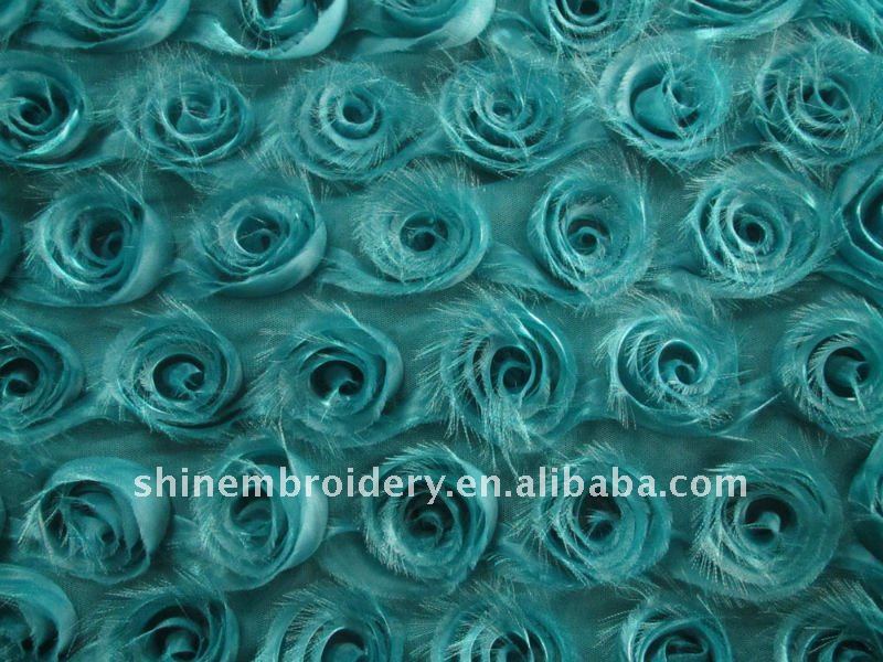 blue chiffon fabric flower for wedding dress in 2011 12 fashion style