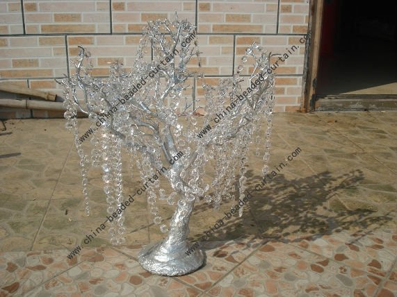 wedding crystal tree with garland plastic crystal tree for centerpiece 