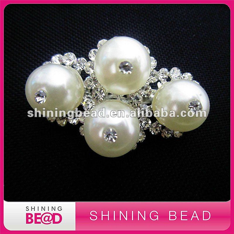 fashion pearl rhinestone brooch for wedding decoration